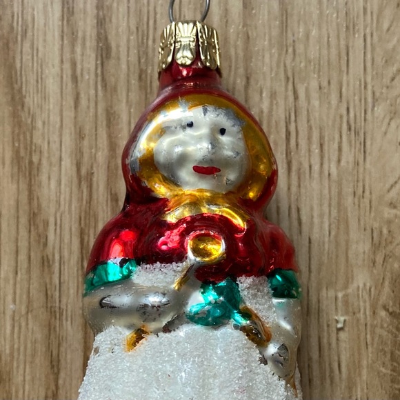 ANTIQUE🎄 Mrs Claus. Beautiful Glass Mrs Claus Christmas Tree Ornament. EUC - Picture 3 of 9